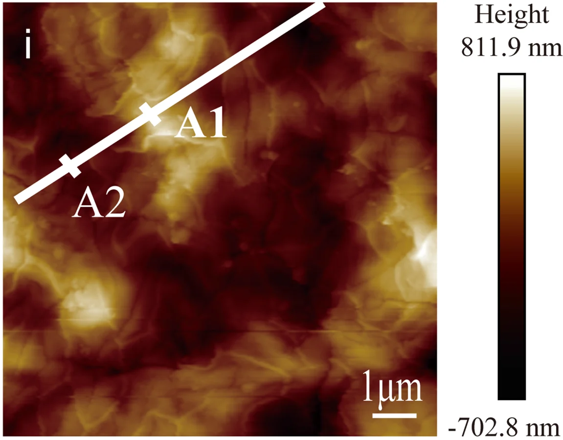 AFM topography of the first-order surface structure.