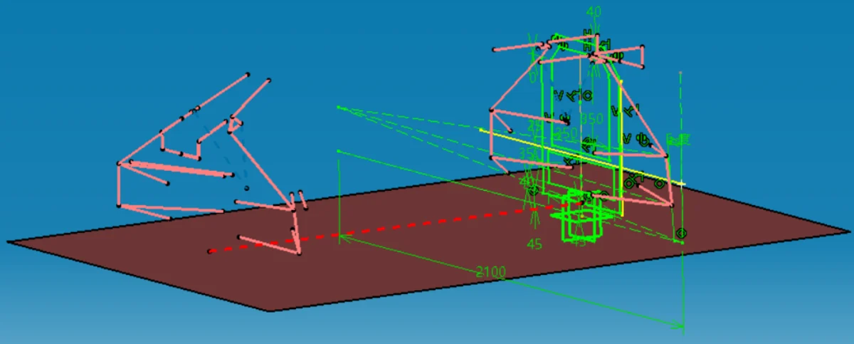 Suspension and steering kinematic model.
